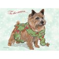 Pipsqueak Productions Pipsqueak Productions C727 Norwich Terrier Christmas Boxed Cards - Pack of 10 C727